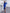 Estelle Blue Long-Sleeve Slit Midi Dress - front view | ELAGIA