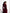 Bordeaux Sheer Sleeve V-Neck Top & Maxi Skirt Set – crepe, side profile