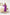 Purple Satin Long Sleeve Midi Dress - front view | ELAGIA