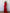 Red sheer sleeve V-neck top and maxi skirt set – crepe fabric, front view