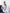 White sheer sleeve V-neck top and maxi skirt set – crepe fabric, side profile