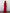 Red sheer sleeve V-neck top and maxi skirt set – crepe fabric, back view