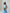 Julie Sky-Blue Halter Neck Midi Dress - back view | ELAGIA