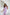 ELAGIA Lavender Puff Sleeve Midi Dress fabric drape detail - 3 piece women's suit purple business suit women cut