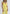 Yellow Sleeveless V-neck Jumpsuit - close-up detail | ELAGIA