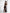 Brown satin strappy asymmetric ruffle maxi – sleeveless design, front view