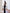 Black corset top and high-slit maxi skirt set – crepe fabric, back view
