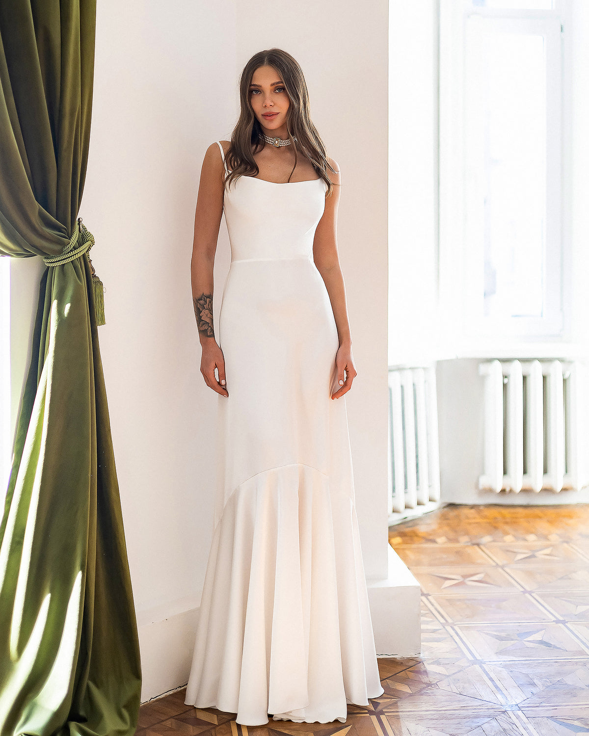 alessia satin and lace maxi dress White Lace-Up Back Mermaid – ELAGIA Size:5 Toddler A-Line Plus-Size Homecoming and Long Oversize Dress Our Favorite Details