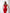 Red corset top and high-slit maxi skirt set in crepe fabric, side view showing slit