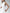 White High-Neck Sleeveless Front-Slit Mini Dress - close-up detail | ELAGIA