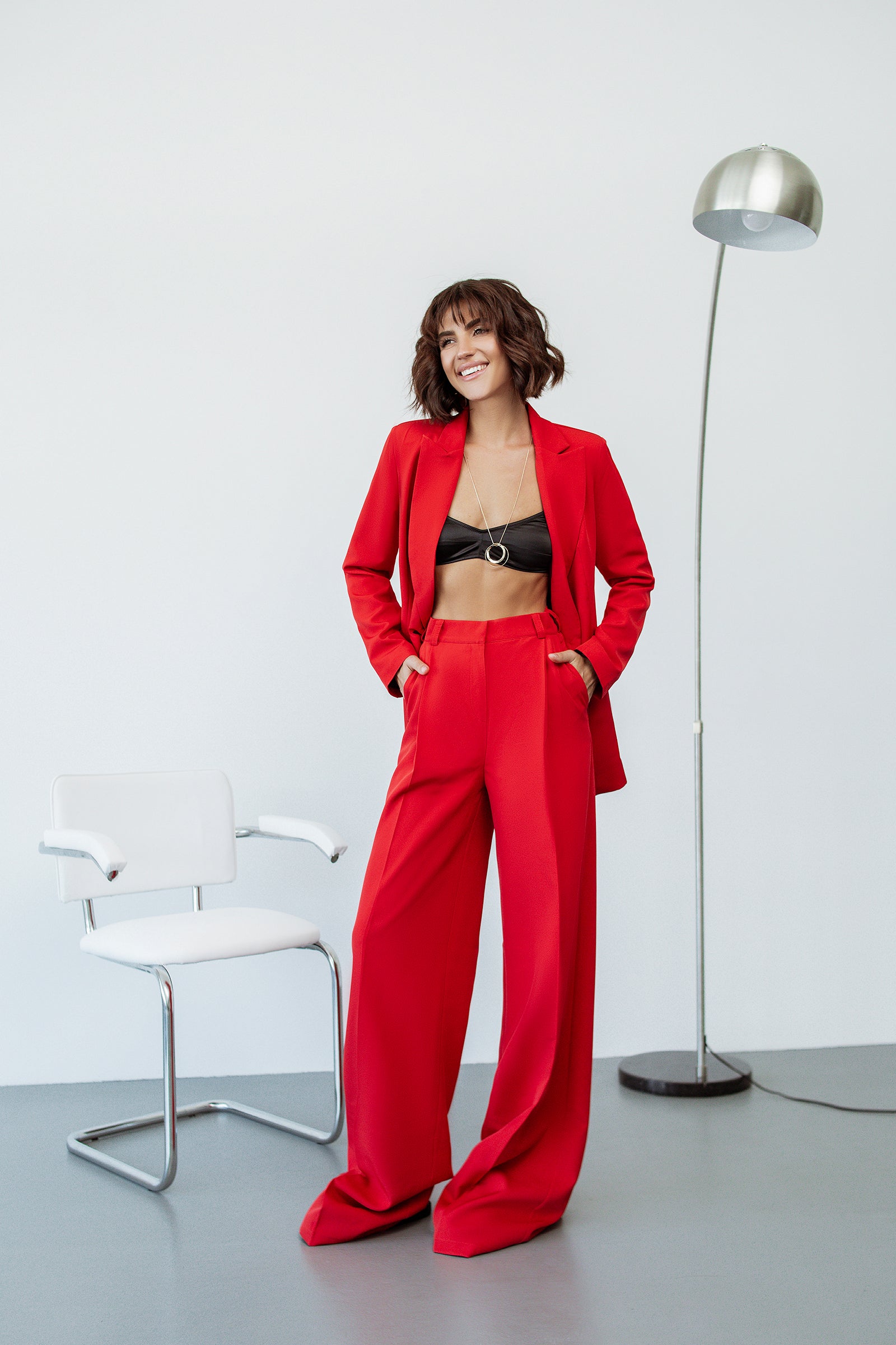 Red Single-Breasted Suits 2-Piece