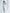 Leona Sky-Blue Satin Scarf-Neck Backless Mini Dress - front view | ELAGIA