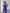 ELAGIA blue strapless v-neck jumpsuit side angle - royal blue suit women inspired tailored jumpsuit silhouette