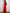 Red sheer sleeve V-neck top and maxi skirt set – styled look on model