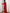 Red maxi skirt – crepe fabric texture and flowing hemline detail