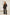 Dark Grey Striped Scarf-Neck Single-Breasted Suit 2-Piece - view 6 | ELAGIA