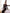 Brown Keyhole Cut-Out Long-Sleeve Midi Dress – crepe silhouette, side profile