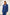 Navy Striped Scarf-Neck Single-Breasted Suit 2-Piece - view 9 | ELAGIA
