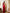 Red Satin Draped Neck One-Shoulder Maxi Dress - side view | ELAGIA