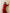 Red Satin Draped Neck One-Shoulder Maxi Dress - back view | ELAGIA