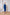 Blue One-Shoulder Sequin Midi Dress - front view | ELAGIA