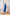 Blue One-Shoulder Sequin Midi Dress - back view | ELAGIA