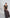 Elara Brown Square-Neck Puff-Sleeve Chiffon Maxi Dress - side view | ELAGIA