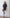 Black High Neck Double-Breasted Blazer Dress – crepe material, back view
