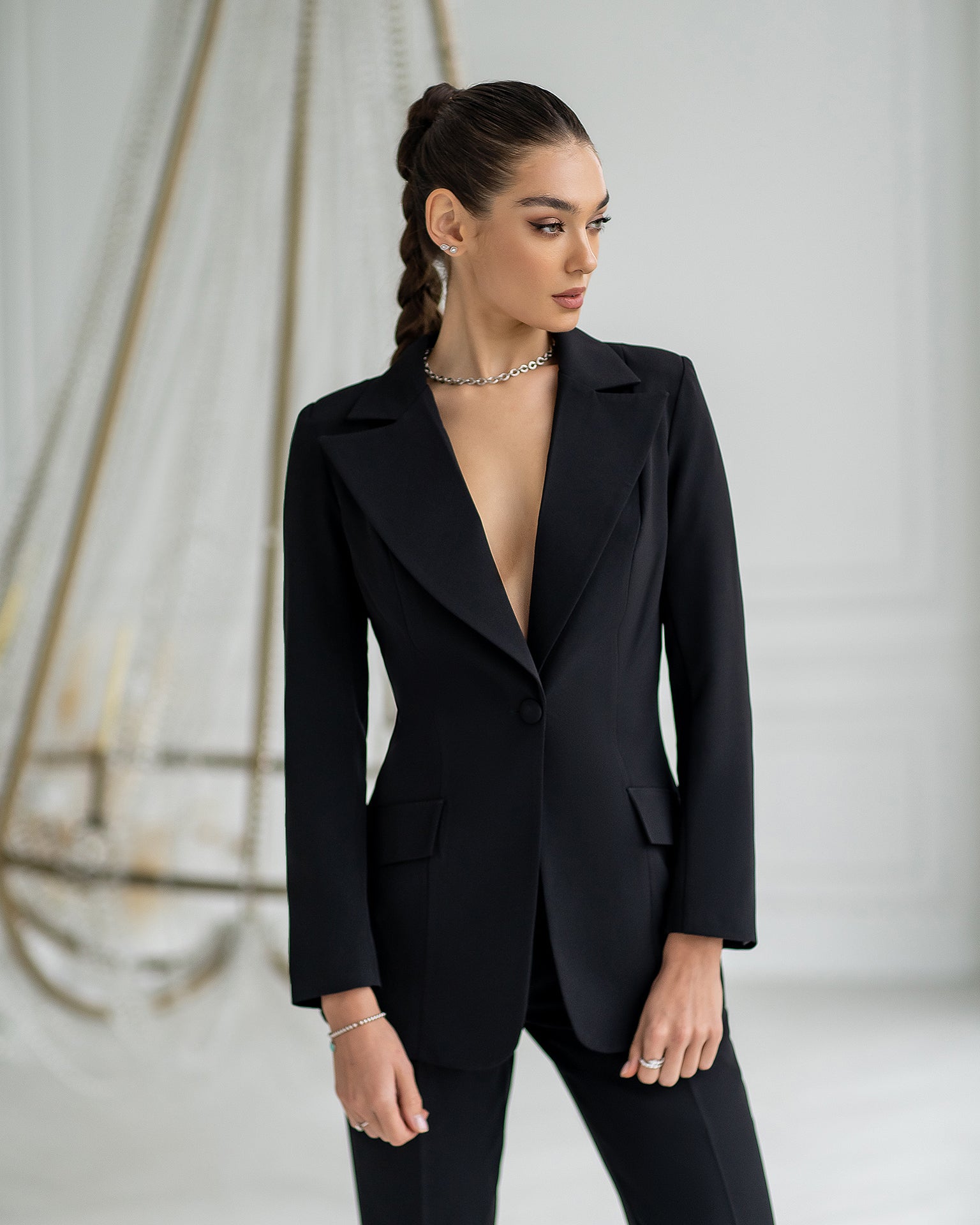 Black Single-Breasted Suit 2-Piece