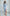 ELAGIA sky-blue satin long sleeve midi dress - front view of 3 piece women's suit in powder blue shade