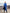 ELAGIA light blue suit women double-breasted belted trench coat, front view with structured lapels and tie waist
