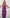 Purple Puffed Sleeve Midi Dress