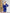 Blue Square Neck Long Sleeve Mini Dress - view 9 | ELAGIA