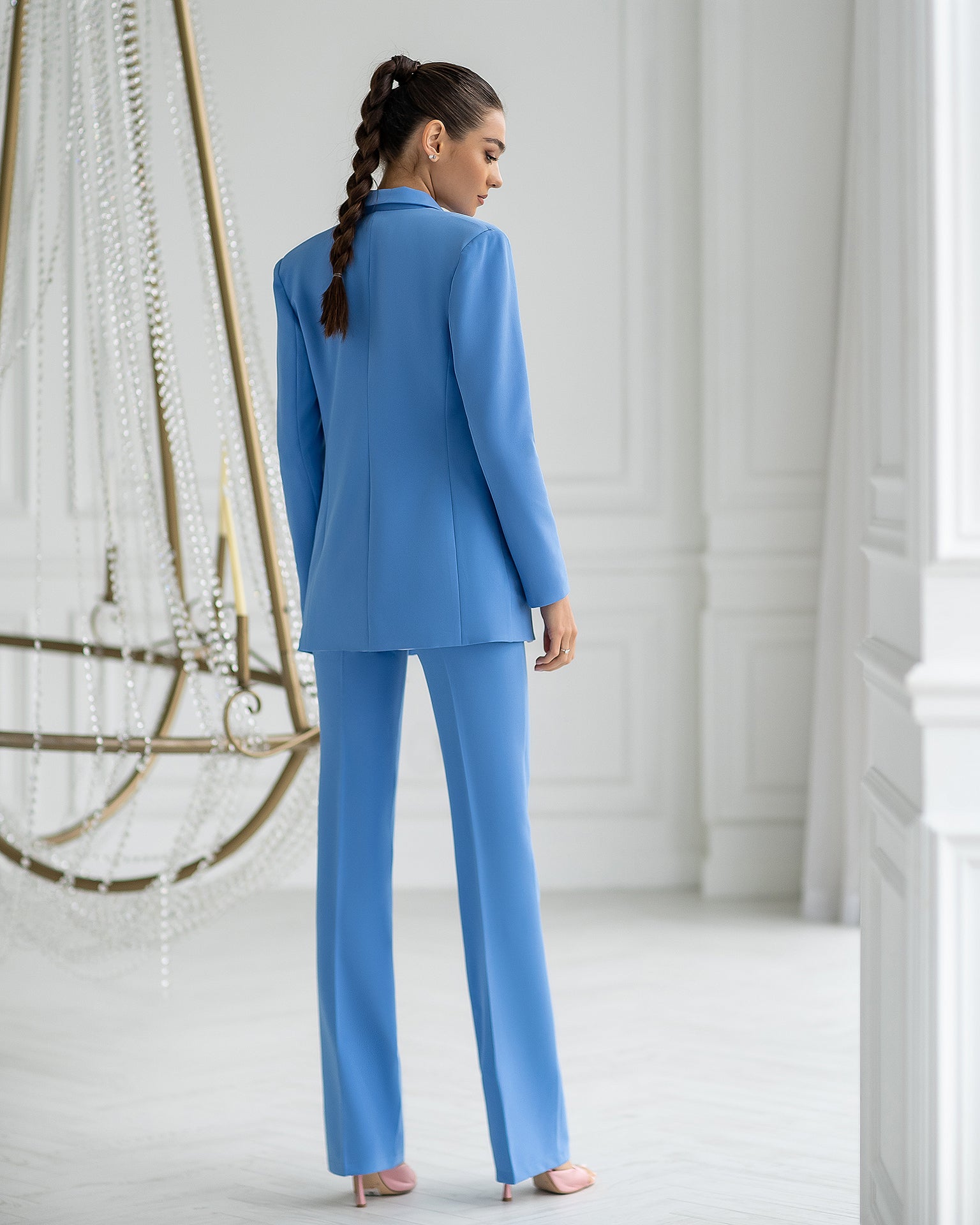 Blue Regular-Fit 3-Piece Suit