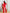 ELAGIA red double breasted suit 2-piece detail shot of button closure and lapel craftsmanship