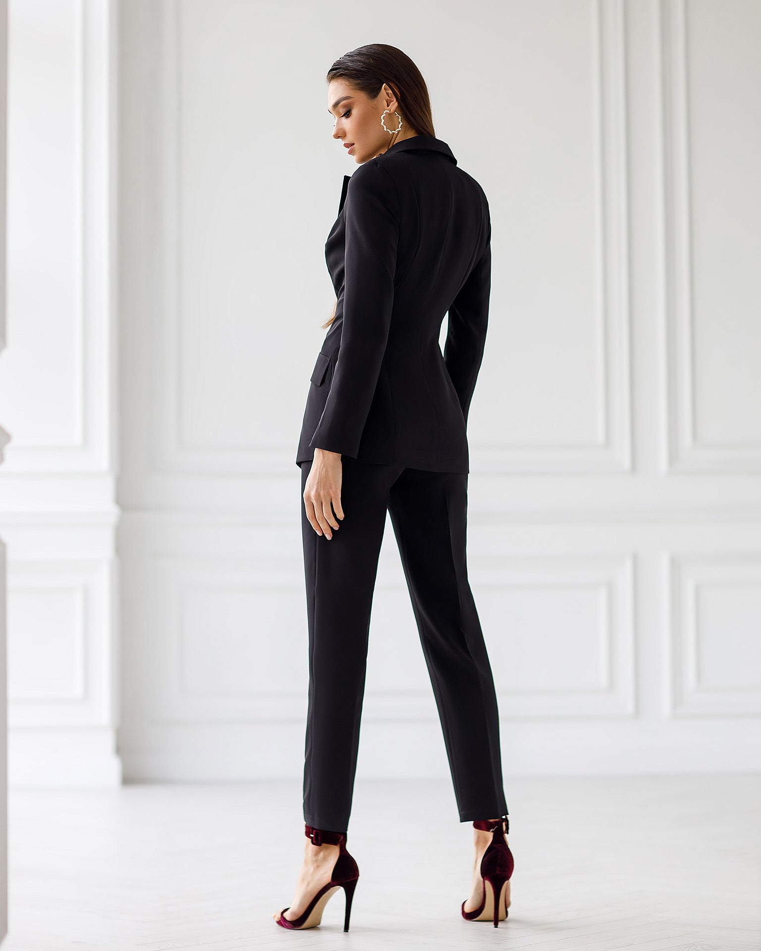 Black Office Slim-Fit 3-Piece Suit