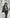 ELAGIA Black Slit Sleeve Suit 2-Piece back angle showcasing purple business suit women style in dark colorway