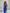 ELAGIA blue satin sweetheart midi dress waist detail view - 3 piece women's suit purple business suit women