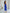 ELAGIA blue satin midi dress hem detail and length view - 3 piece women's suit purple business suit women