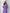 ELAGIA purple v-neck puff-sleeve midi dress detail view of 3 piece women's suit inspired silhouette