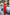 ELAGIA red high waist slit pants front view - 3 piece women's suit alternative in bold crimson color