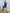 Blue Square Neck Long Sleeve Mini Dress - view 11 | ELAGIA
