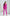 ELAGIA fuchsia double-breasted blazer and trousers 2-piece purple business suit women, front view on model
