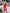 ELAGIA red high waist pocketed culottes pants back view - purple business suit women 3 piece women's suit
