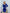 Blue Square Neck Long Sleeve Mini Dress - view 12 | ELAGIA