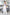 ELAGIA white high waisted regular fit pants front view, part of 3 piece women's suit, purple business suit women