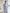 ELAGIA sky-blue satin long sleeve midi dress full outfit styling - purple business suit women ensemble
