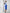 ELAGIA light blue suit women detail shot of belted waistline on blue high waist mini skirt, close-up view