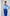 ELAGIA royal blue suit women showing high waist belted mini skirt from side angle, tailored silhouette