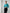 ELAGIA Green Basic Shirt back view showing tailored fit - womens green suit top with clean lines
